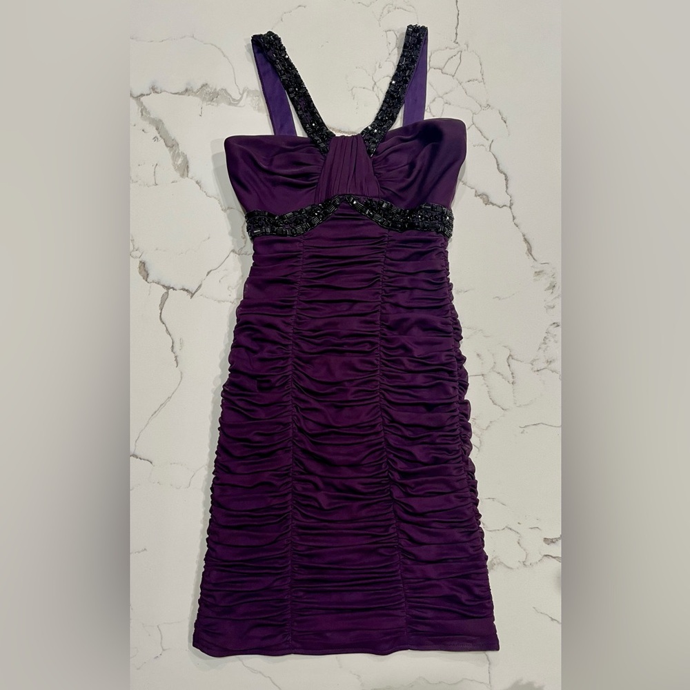 Decode 1.8 Purple Dress with Black Beads
 Size 0